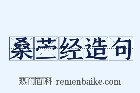 桑苎经造句是什么意思的图片